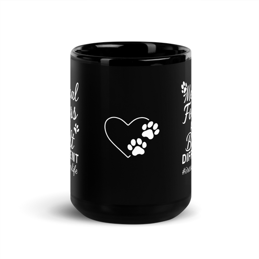 Medical Fosters Are Built Different double sided with paw mug black