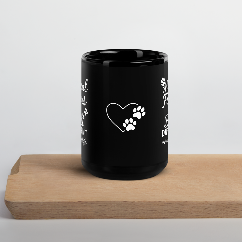 Medical Fosters Are Built Different double sided with paw mug black