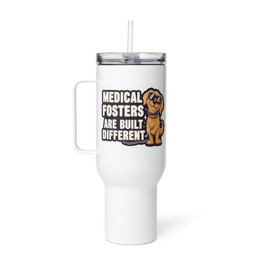 Medical Fosters are Built Different Double Sided Tumbler Lid Straw Rescue Adopt