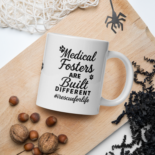 Rescue life: Medical Foster Hero XL Double sided White Mug w heart