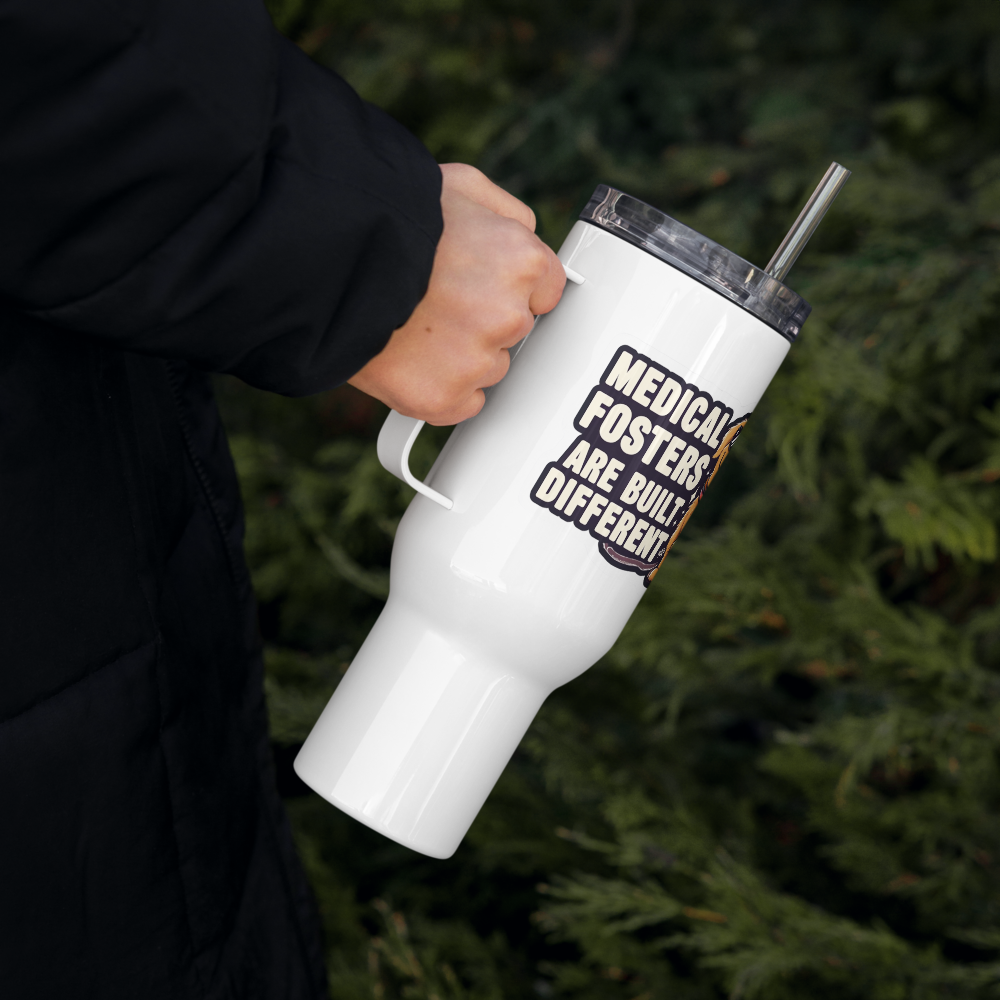 Medical Fosters are Built Different Double Sided Tumbler Lid Straw Rescue Adopt