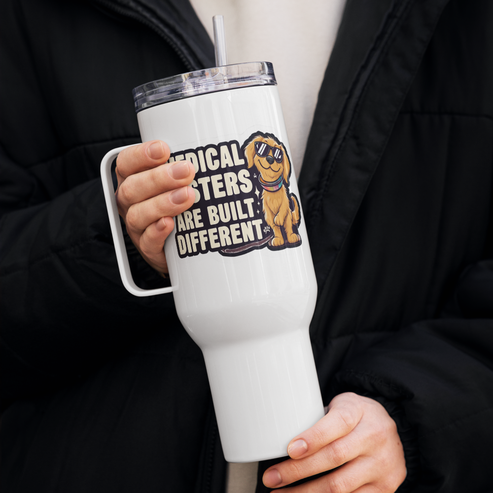 Medical Fosters are Built Different Double Sided Tumbler Lid Straw Rescue Adopt